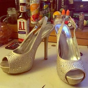 Silver Dazzle Heels